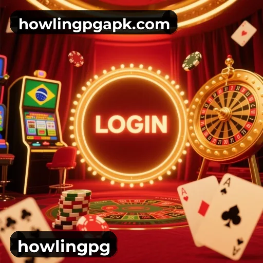 App howlingpg para iOS e Android — interface mobile, login biométrico e PIX integrado